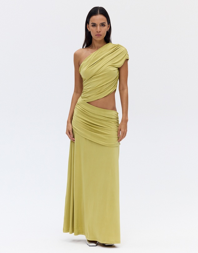 Third Form - Crave Rouched Floor Length Dress