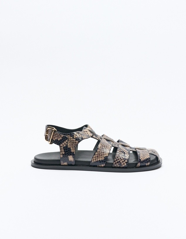 Walnut Melbourne - Hugo Leather Sandal