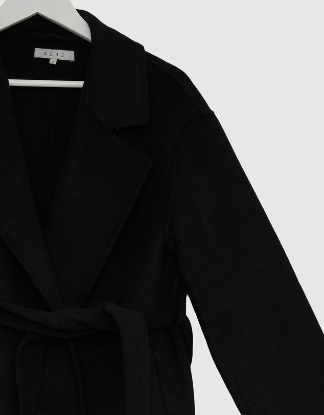 Revibe - Repaired AERE Chloe Double Faced Wool Blend Coat - AU 8