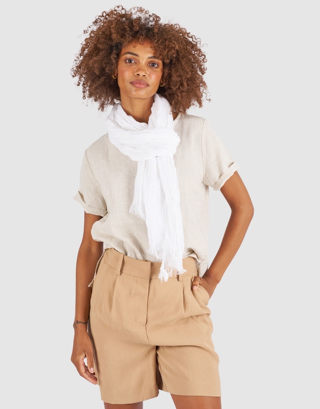 CAMIXA - French Linen Crinkled Scarf