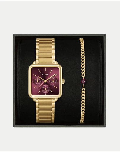 Cluse - La Tetragone Multifunction Watch & Bracelet Gift Set