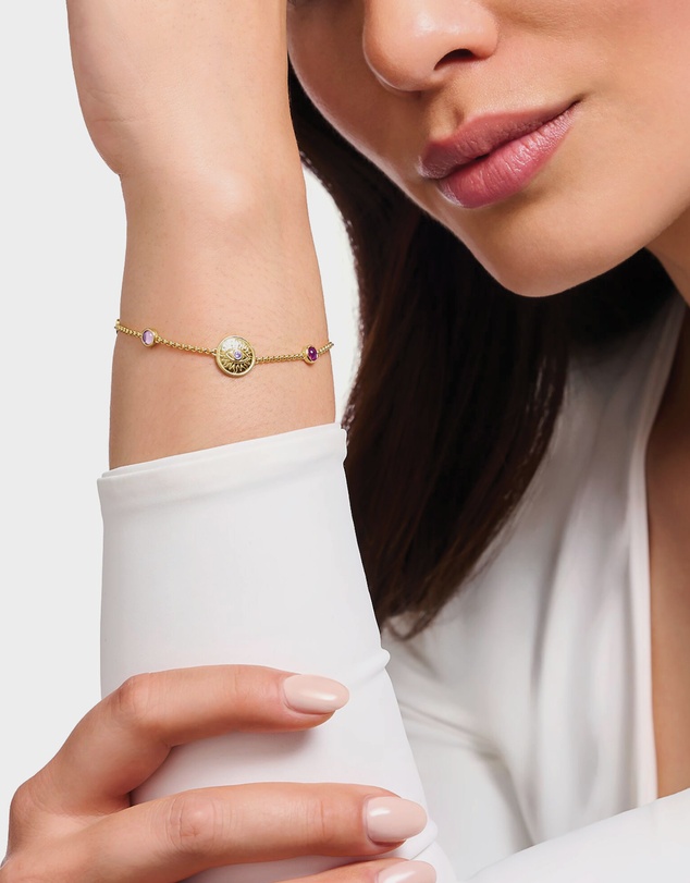 THOMAS SABO - Gold Cosmic Sun Coin Bracelet