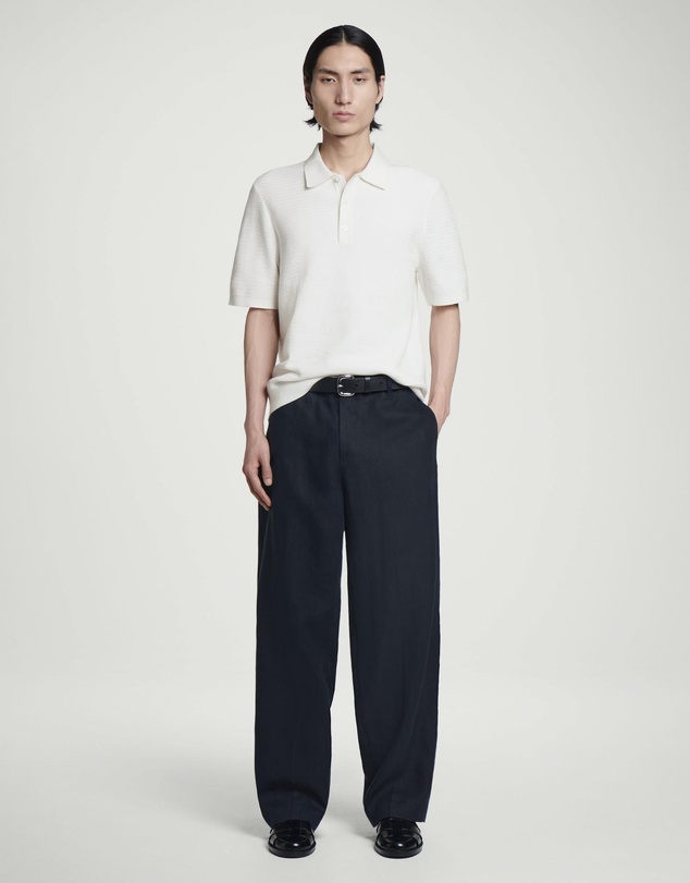 COS - Textured Knitted Cotton Polo Shirt