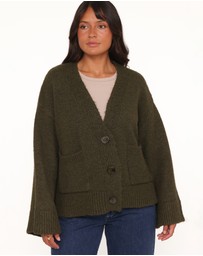 Petal & Pup - Fern Wide Sleeve Cardigan - Olive