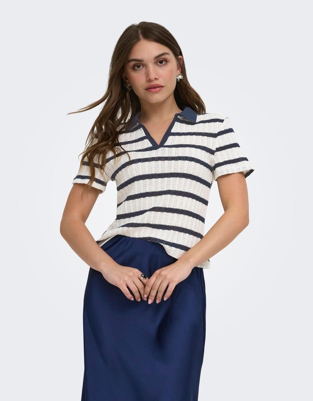 ONLY - Halia Striped Polo Top