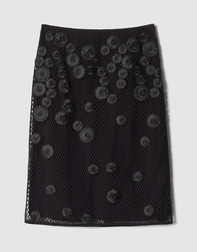 & Other Stories - Floral-Appliqué Mesh Midi Skirt