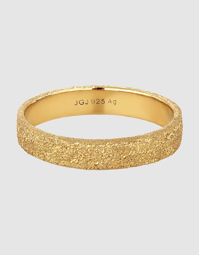 Kuzzoi - ICONIC EXCLUSIVE - Stardust Band Ring in Gold-Plated 925 Sterling Silver