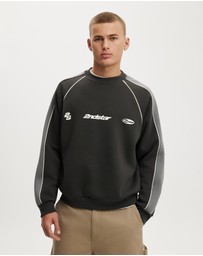 Cotton On - Box Fit Graphic Crew Sweater