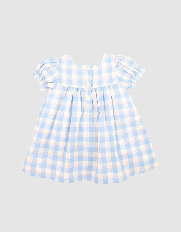 Bebe by Minihaha - Bonnie Check Organic Embroidered Dress - Babies- Kids
