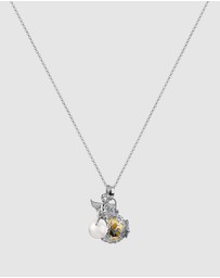 Elli Jewelry - Necklace Angel Garnet 925 Sterling Silver
