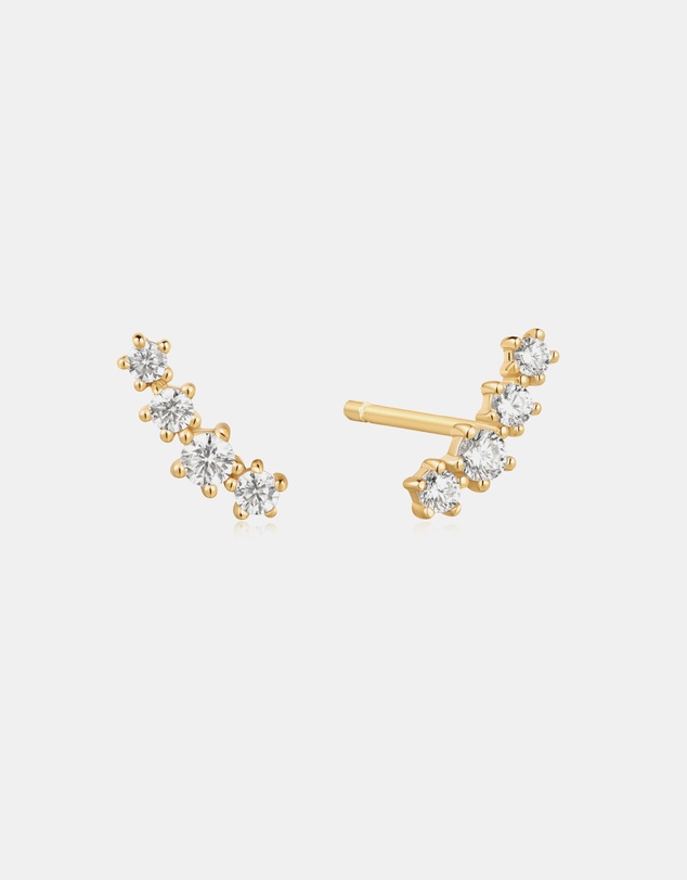 Ania Haie - Gold Sparkle Climber Studs