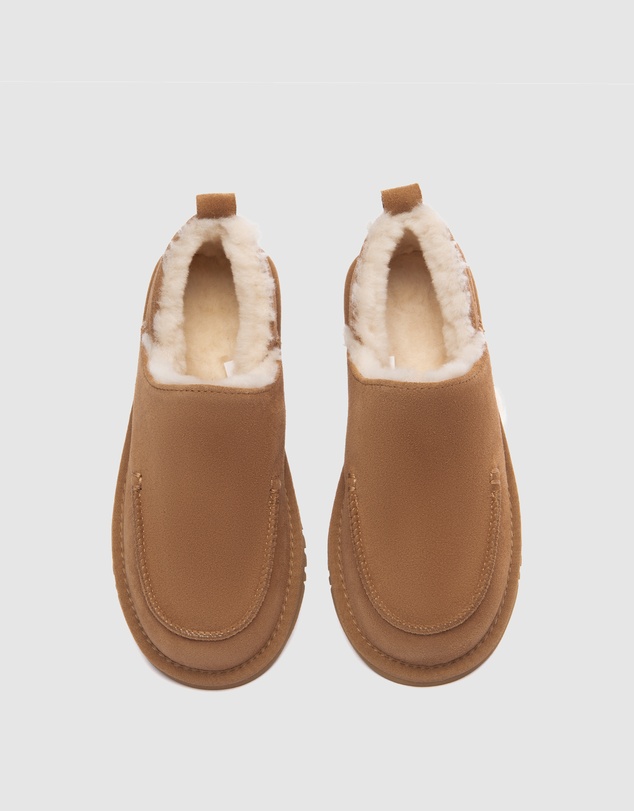 EVERAU - Australian Shepherd Ugg Mireve Cow Suede Upper Loafer Oxfords Flats