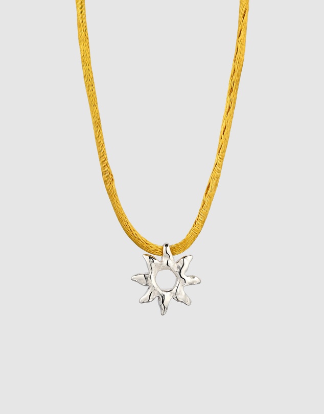 Elli Jewelry - Sunburst Satin Choker in 925 Silver