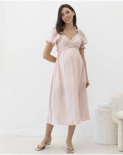 Angel Maternity - Fabia Reversible Tie Maternity Dress