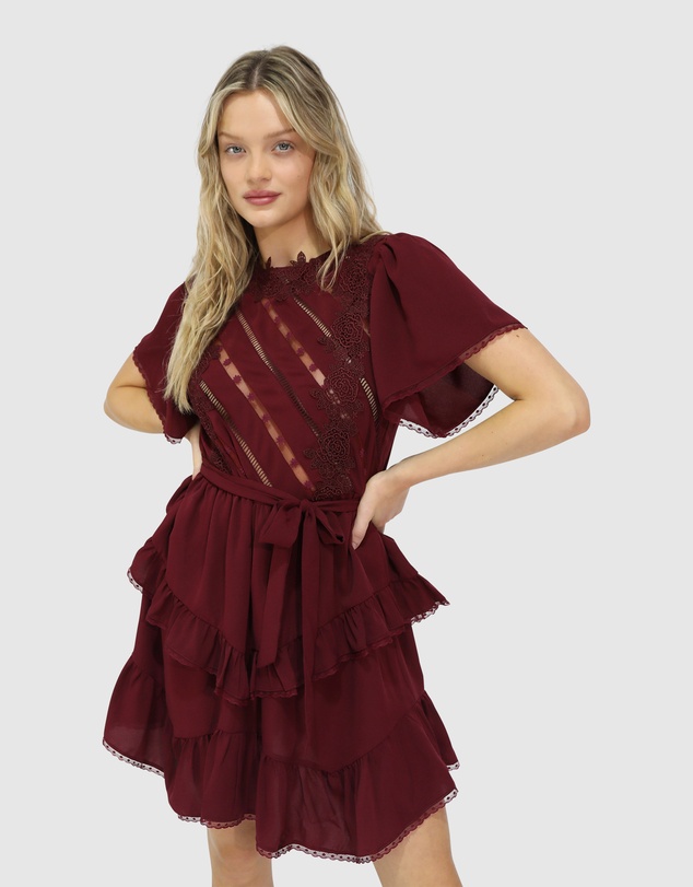 Belle & Bloom - The Softest Spell Ruffle Mini Dress