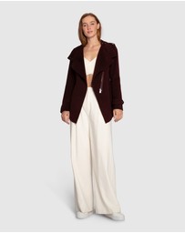 Belle & Bloom - Bad Girl Wool Blend Moto Coat