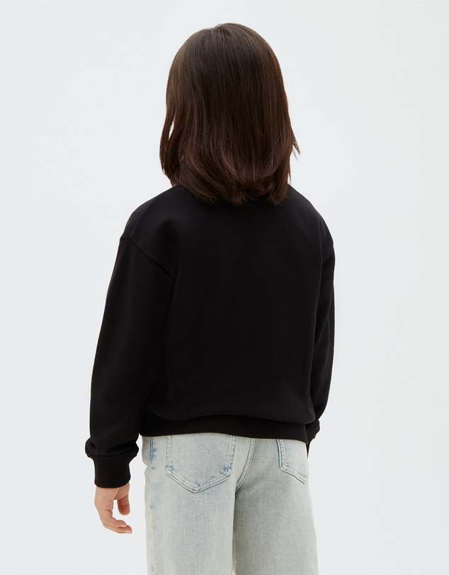 Calvin Klein Jeans - Boys Terry Monogram Flock Half Zip Sweatshirt