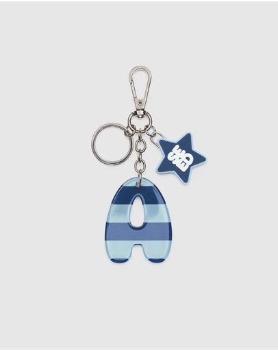 Seed Heritage - BLUE STRIPE INITIAL KEYRING