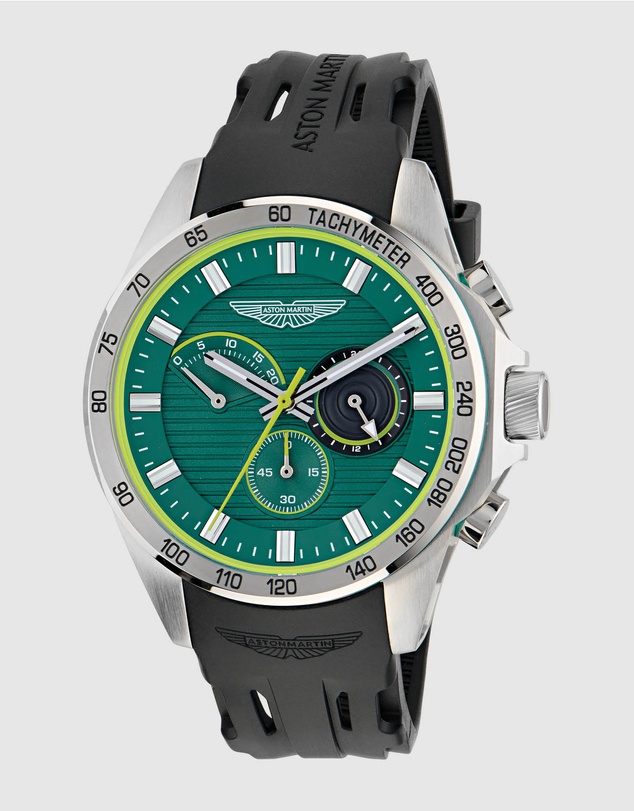 Aston Martin - HDL Podium Green Black Silicone Strap Watch