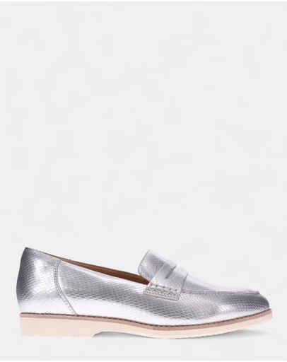 Mia Vita - Remi Casual Slip-On - Silver Snake