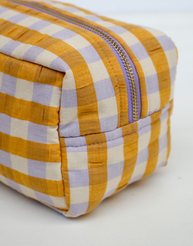 Mosey Me - Mango Seersucker Dopp Kit