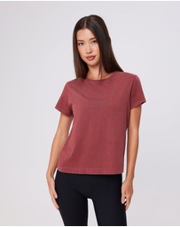 Upstate - Urban Box Tee - Washed Warm Cherry