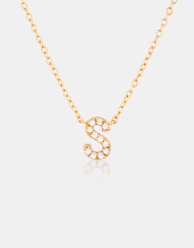 The Silver Collective - A-Z Letter Necklace - S