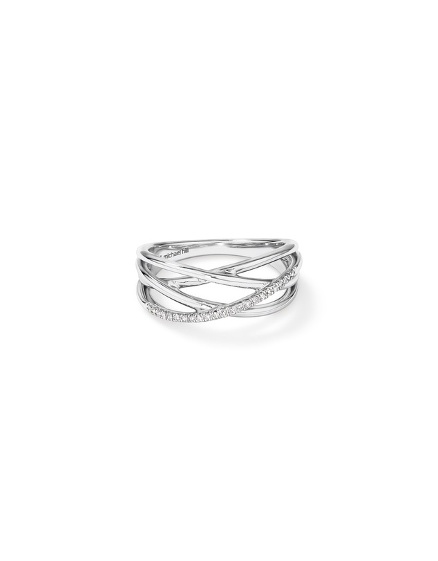 Michael Hill - Ring with 0.10 Carat TW of Diamonds in Sterling Silver