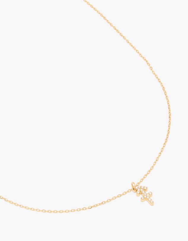 Lovisa - Waterproof Gold Plated Stainless Steel Cubic Zirconia Sagittarius  Zodiac Sign Necklace