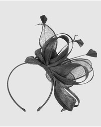Max Alexander - Sinamay Black Flower Fascinator