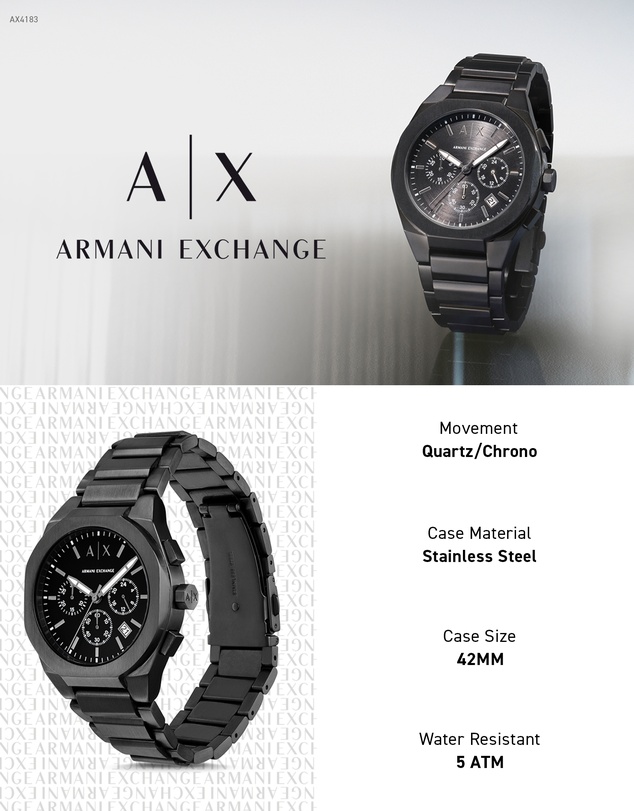 Armani Exchange - Black Chronograph Watch