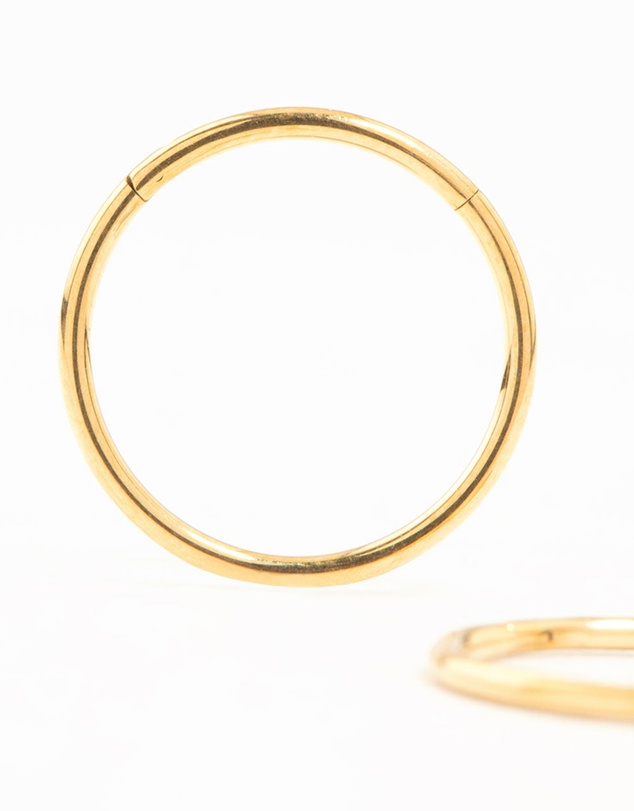 Lovisa - Gold Plated Surgical Steel Medium Sleeper Earrings 12 mm