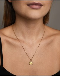 Von Treskow - Fine Box Chain Necklace with Mini Coin