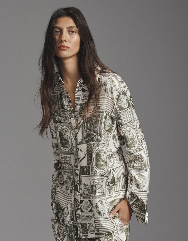 Country Road - Print Silk Blouse