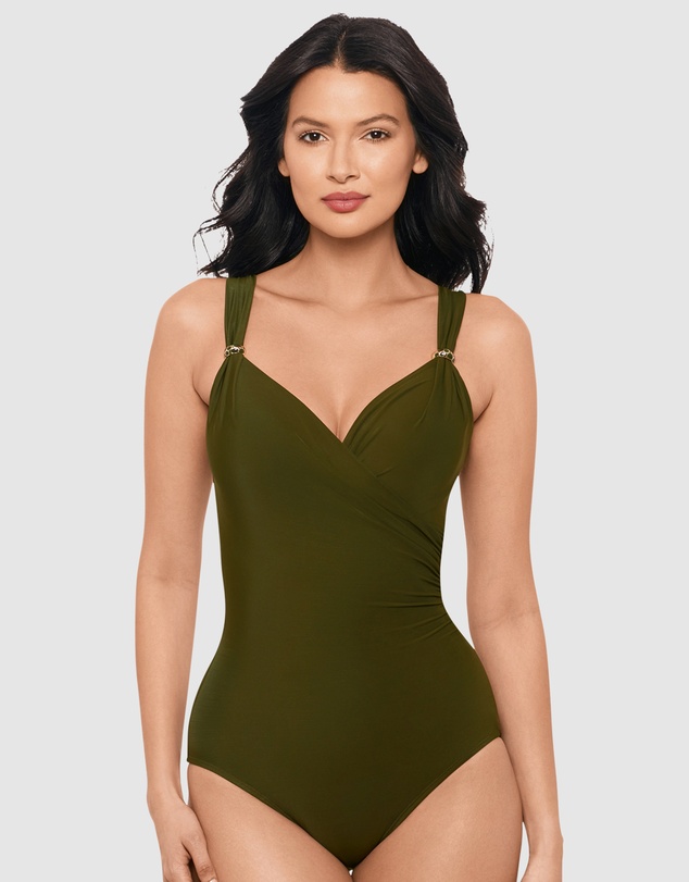 Miraclesuit Swimwear  - Razzle Dazzle Siren Crossover Shaping Swimsuit