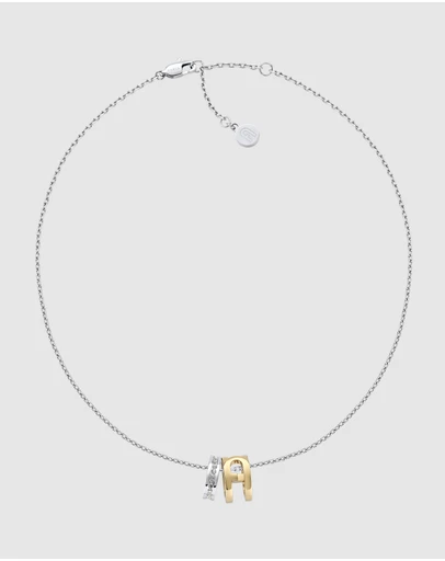 Furla - Furla Arch Essence Gold and Silver-Tone Crystal Necklace