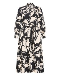 City Chic - Kinsley Mono Print Maxi Dress