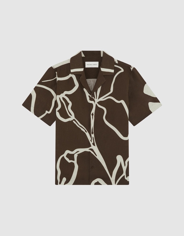 Frescobol Carioca - Roberto SS Linen Shirt Flor Print