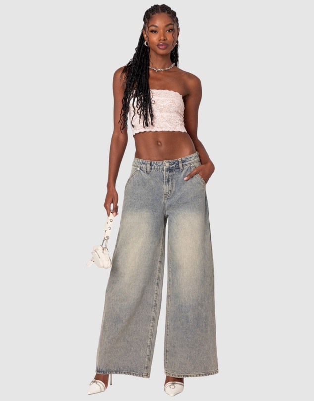 EDIKTED - Super Baggy Wide Leg Jeans