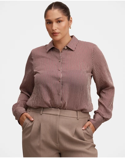 Forever New Curve - Solara Curve Striped Shirt