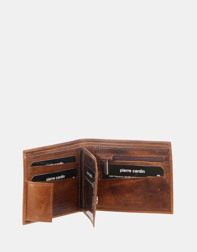 Pierre Cardin - Pierre Cardin Rustic Leather Tri-Fold Men's Wallet