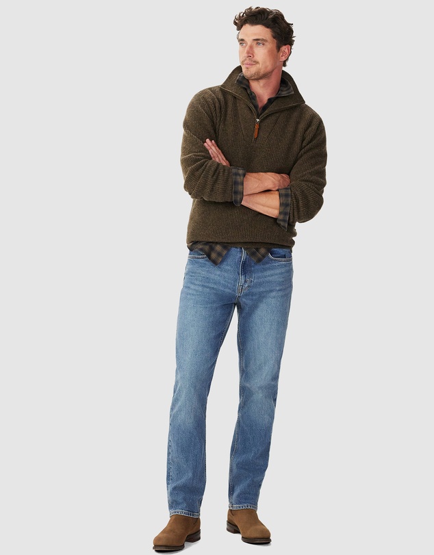 R.M.Williams - Linton Lambswool 1/4 Zip Knit