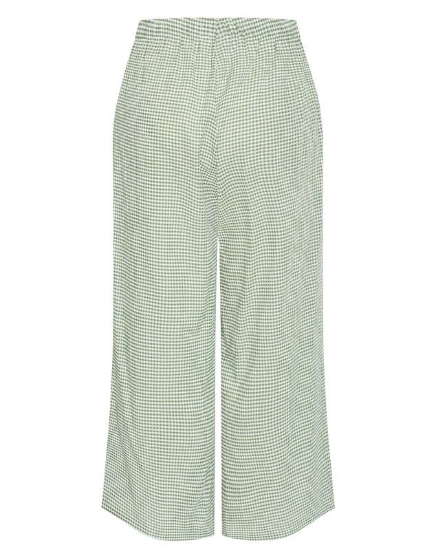 City Chic - Plus size Gingham Wide Leg Pant - soft sage
