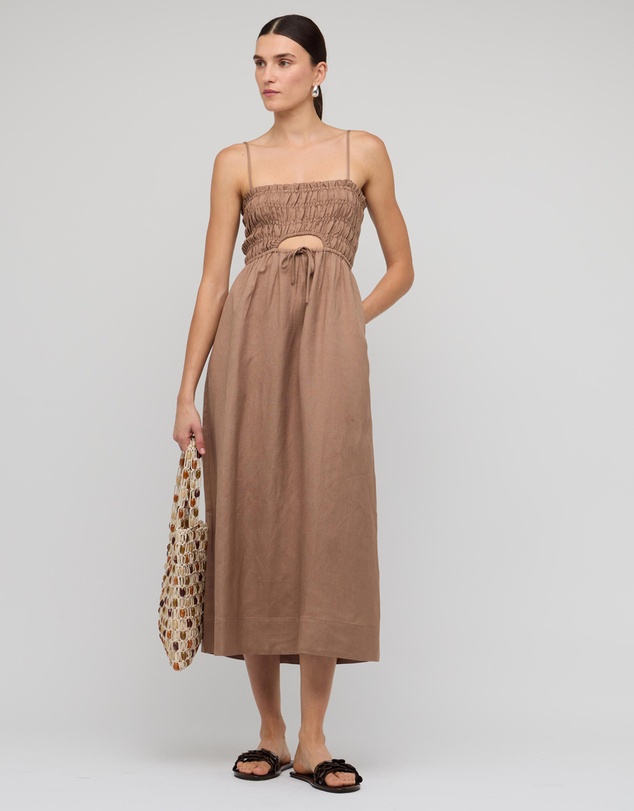 Staple the Label - Alchemy Shirred Midi Dress