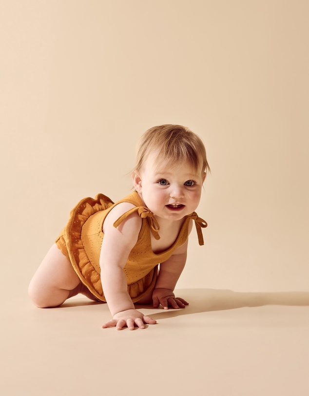 Wilson & Frenchy - Organic Knitted Pointelle Playsuit - Babies