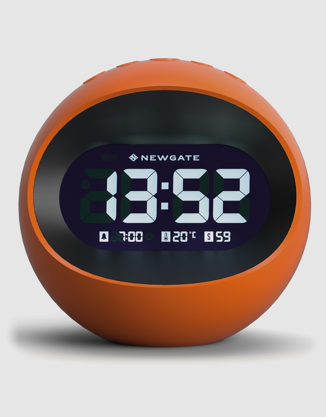 Newgate - Newgate Centre Of The Earth Lcd Alarm Clock Pumpkin Orange