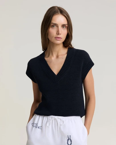 Sportscraft - Josie Tape Yarn V Neck Tank