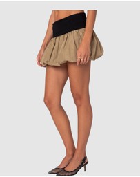 EDIKTED - Liv Nylon Bubble Mini Skirt