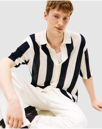 Tommy Hilfiger - Open Knit Polo Button Through