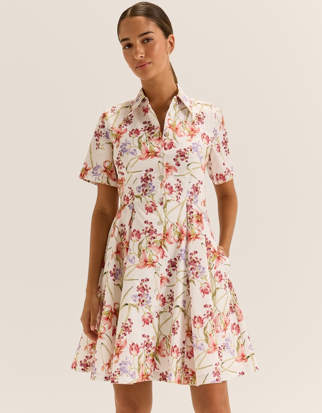 Review - Tropics Mini Shirt Dress